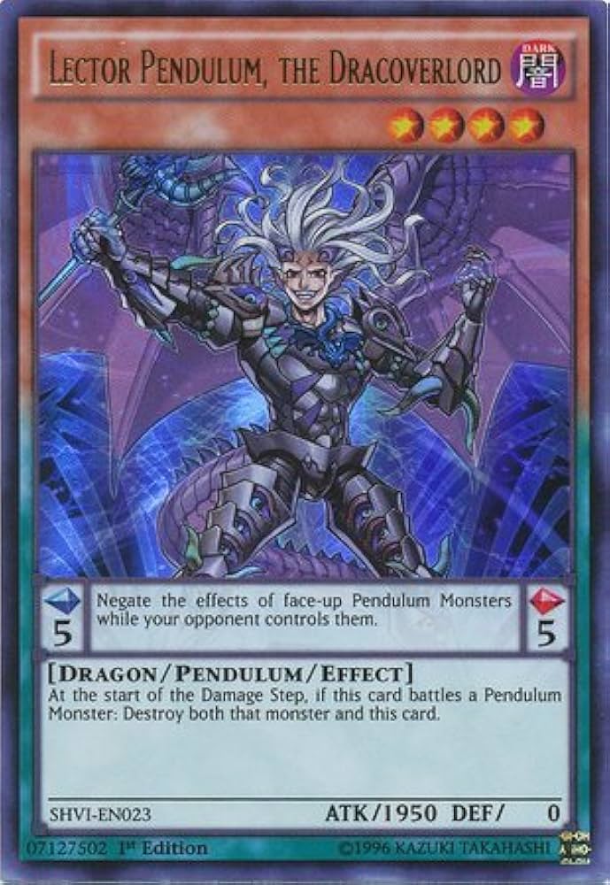 Yu-Gi-Oh TCG Lector Pendulum, the Dracoverlord SHVI-EN023 (1st Edition)