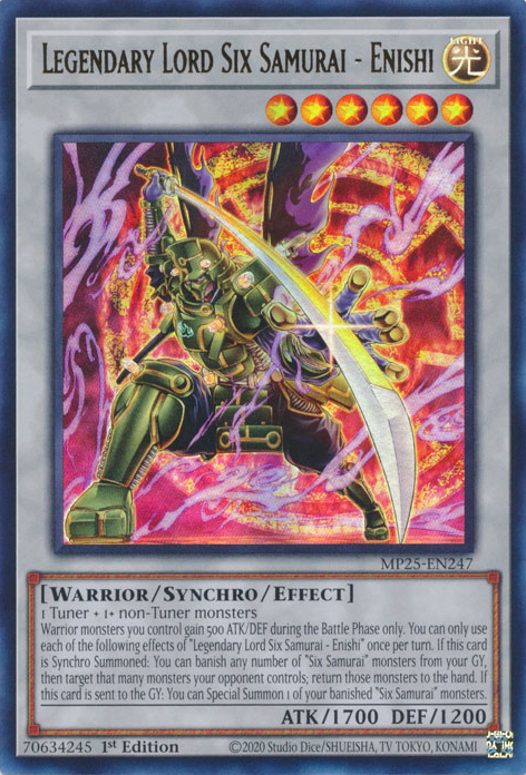 Yu-Gi-Oh TCG Legendary Lord SIx Samurai - Enishi MP25-EN247