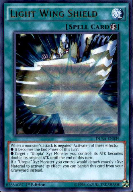Yu-Gi-Oh TCG Light Wing Shield DUSA-EN039 (1st Edition)