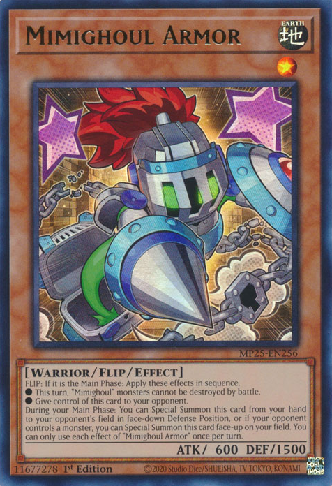 Yu-Gi-Oh TCG MImighoul Armor MP25-EN256 (1st Edition)