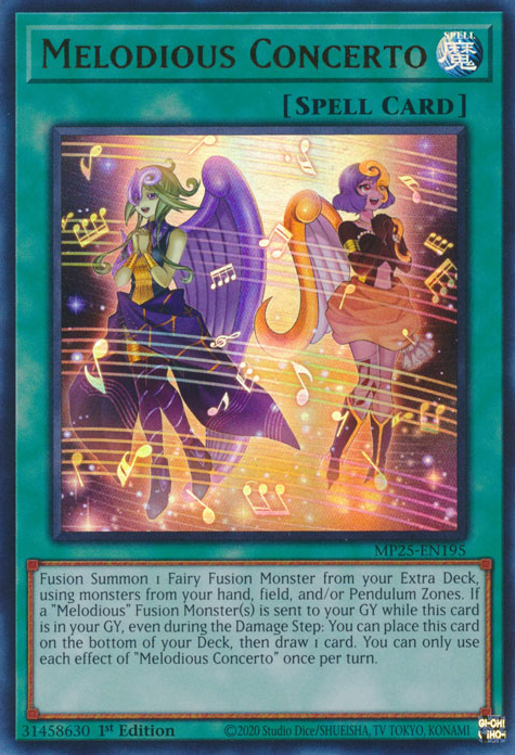 Yu-Gi-Oh TCG Melodious Concerto MP25-EN195 (1st Edition)