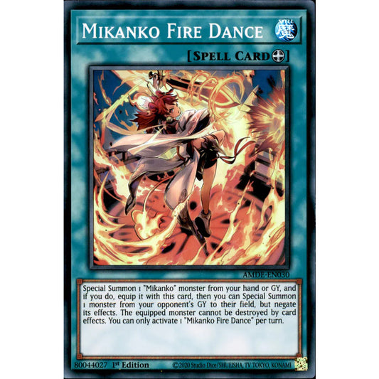 Yu-Gi-Oh TCG Mikanko Fire Dance AMDE-EN030 (1st Edition)