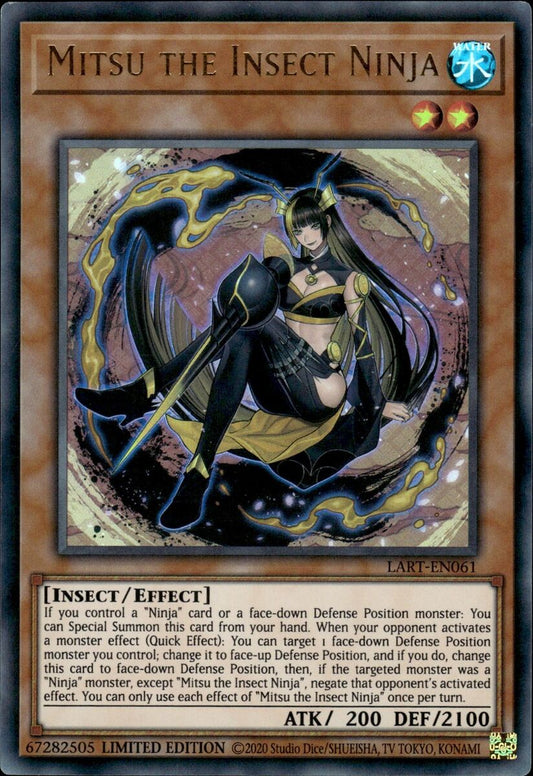 Yu-Gi-Oh TCG Mitsu the Insect Ninja LART-EN061 (Lost Art Promo, Limited Edition, Sealed)