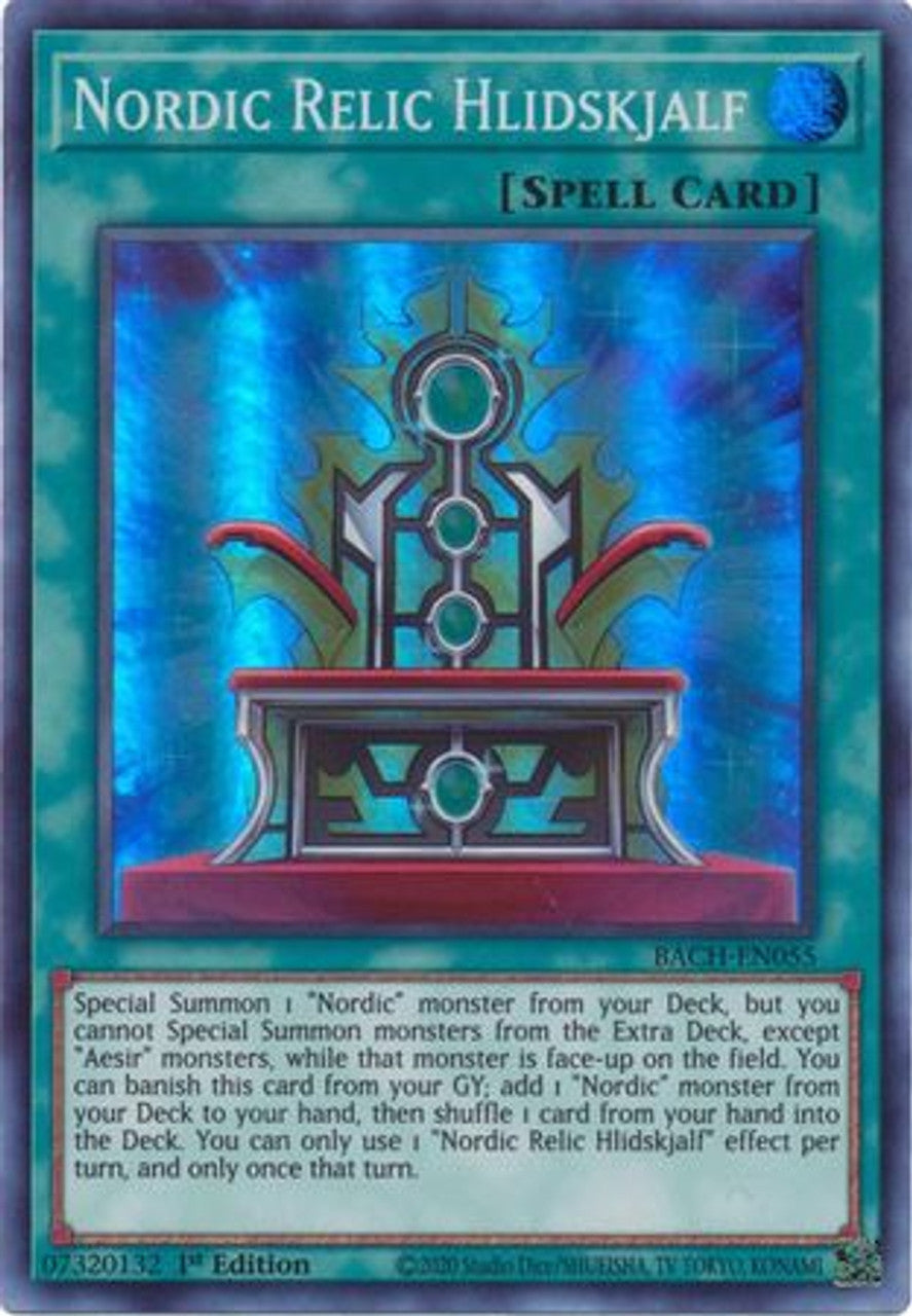 Yu-Gi-Oh TCG Nordic Relic Hlidskjalf BACH-EN055 (1st Edition)