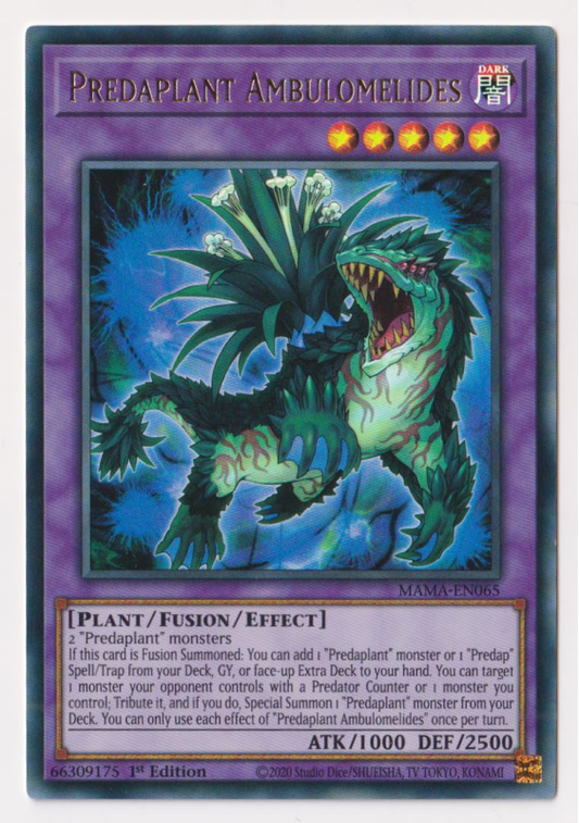 Yu-Gi-Oh TCG Predaplant Ambulomelides MAMA-EN065