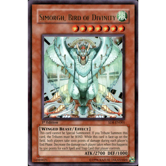 Yu-Gi-Oh TCG Simorgh, Bird of Divinity SD8-EN001 (1st Edition)