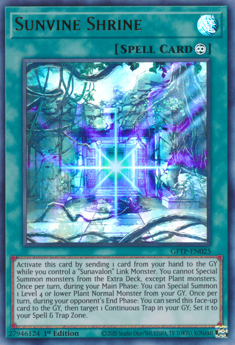Yu-Gi-Oh TCG Sunvine Shrine GFTP-EN025 (1st Edition)