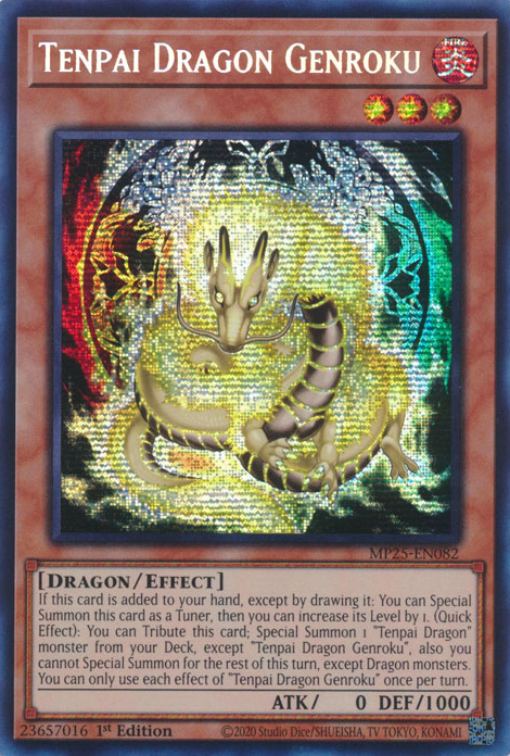 Yu-Gi-Oh TCG Tenpai Dragon Genroku MP25-EN082 (1st Edition)