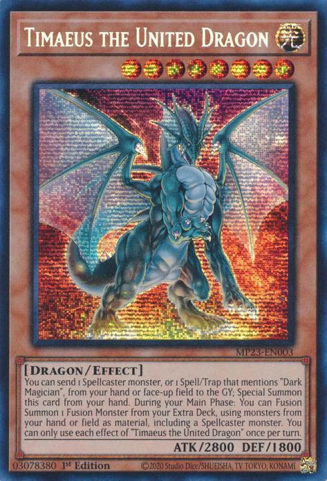 Yu-Gi-Oh TCG Timaeus the United Dragon MP23-EN003