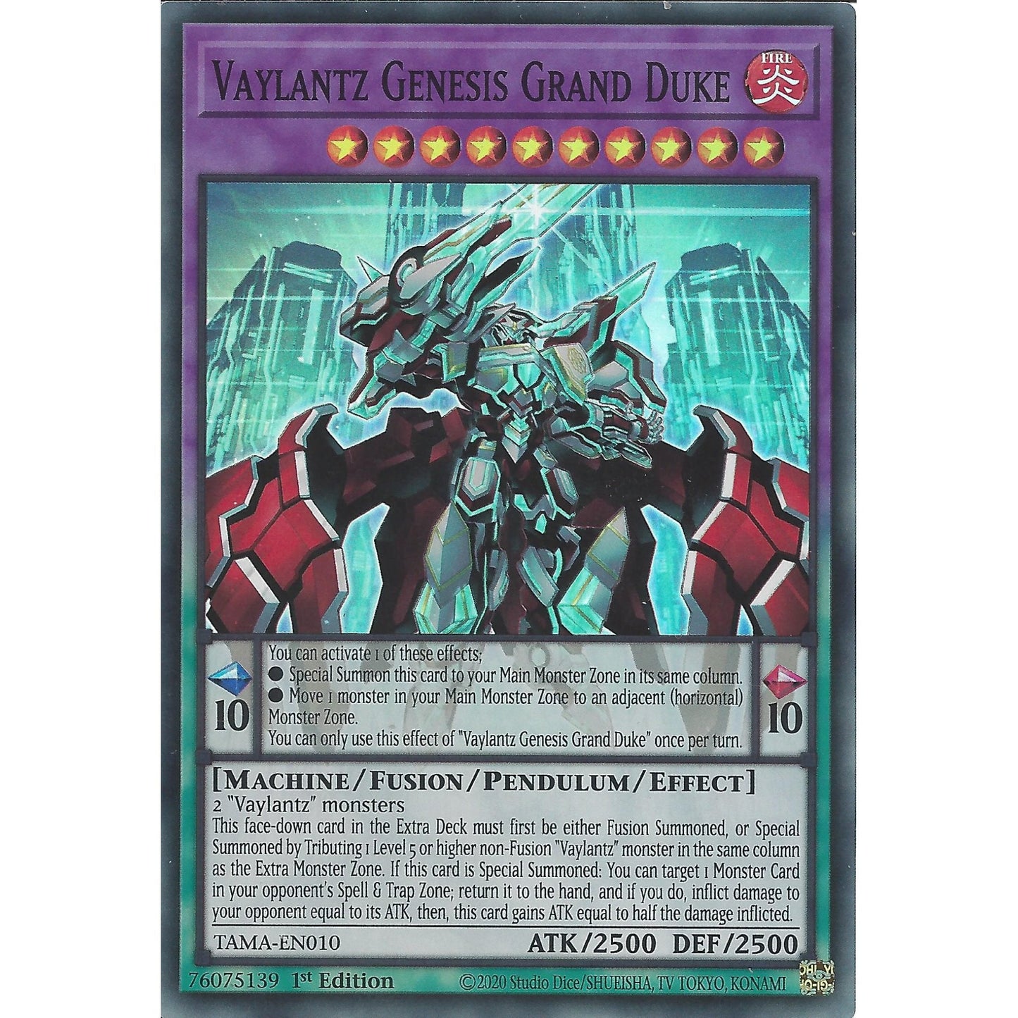Yu-Gi-Oh TCG Vaylantz Genesis Grand Duke TAMA-EN010 (1st Edition)