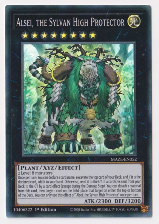 Yu-Gi-Oh! TCG Alsei, the Sylvan High Protector MAZE-EN052 (1st Edition)