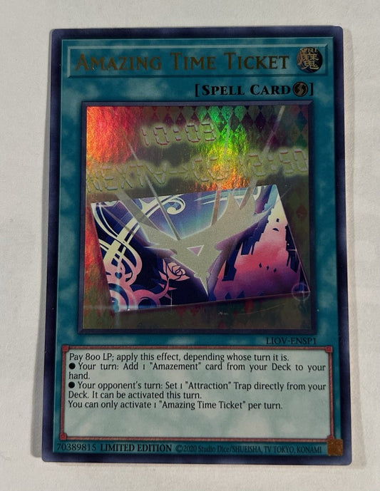 Yu-Gi-Oh! TCG Amazing Time Ticket LIOV-ENSP1 (Limited Edition)
