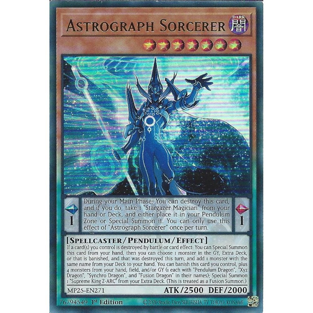 Yu-Gi-Oh! TCG Astrograph Sorcerer MP25-EN271 (1st Edition)