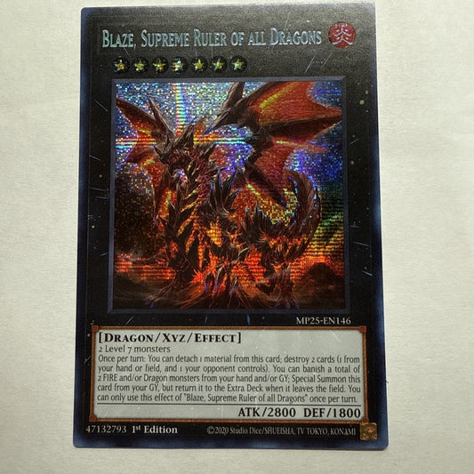 Yu-Gi-Oh! TCG Blaze, Supreme Ruler of All Dragons MP25-EN146 (1st Edition)