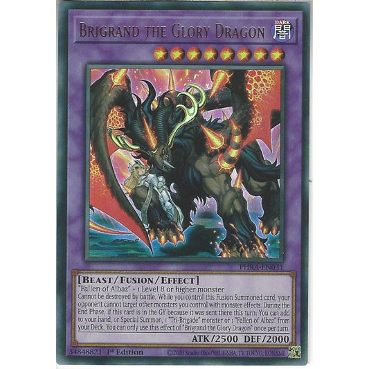 Yu-Gi-Oh! TCG Brigand the Glory Dragon PHRA-EN031 (1st Edition)