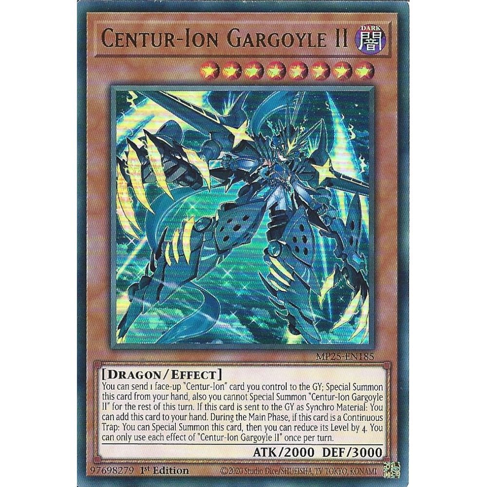 Yu-Gi-Oh! TCG Centur-ion Gargoyle II MP25-EN185 (1st Edition)