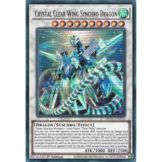Yu-Gi-Oh! TCG Crystal Clear Wing Synchro Dragon MP25-EN276 (1st Edition)