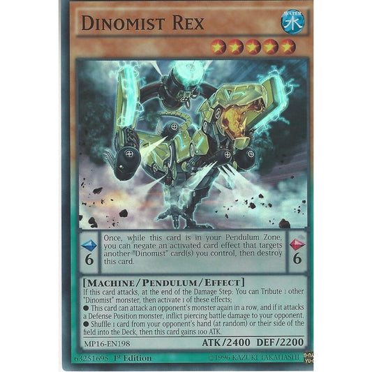 Yu-Gi-Oh! TCG Dinomist Rex MP16-EN198 (1st Edition)