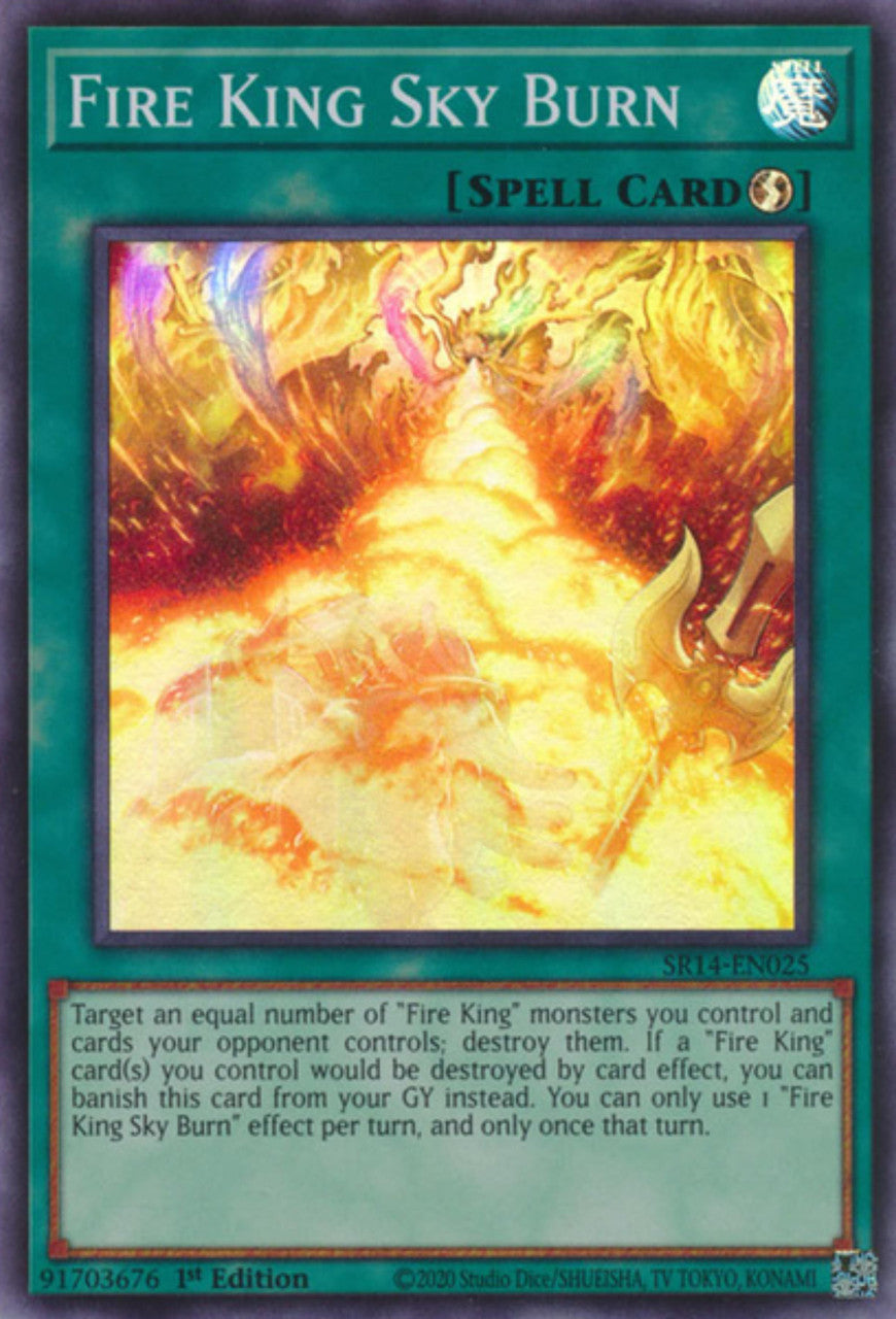 Yu-Gi-Oh! TCG Fire King Sky Burn SR14-EN025 (Unlimited Edition)