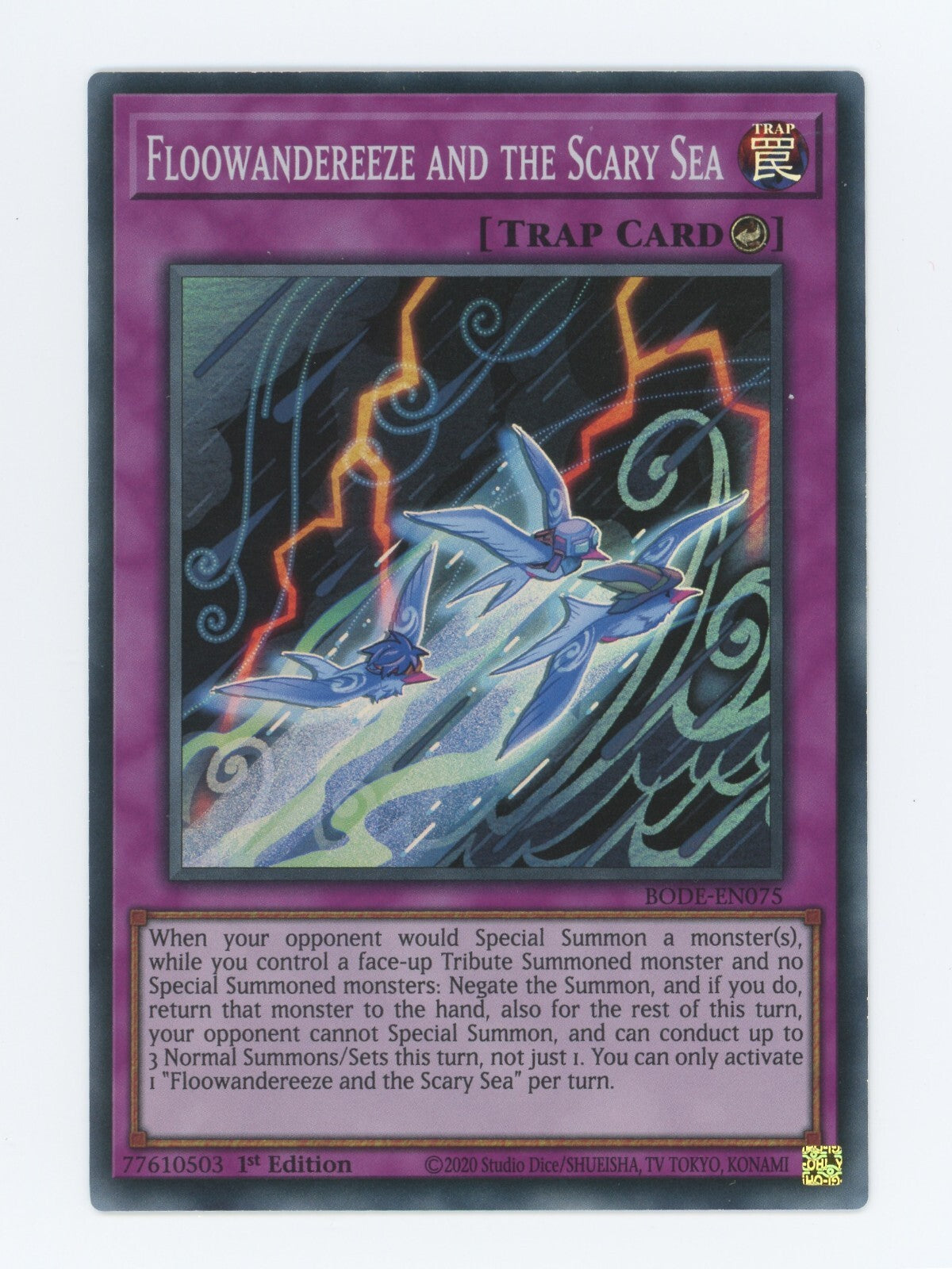 Yu-Gi-Oh! TCG Floowandereeze and the Scary Sea BODE-EN075 (1st Edition)