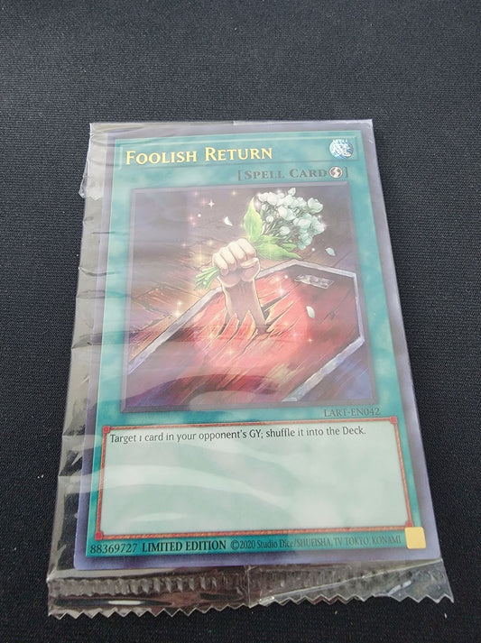 Yu-Gi-Oh! TCG Foolish Return LART-EN042 (Lost Art Promo, Sealed)