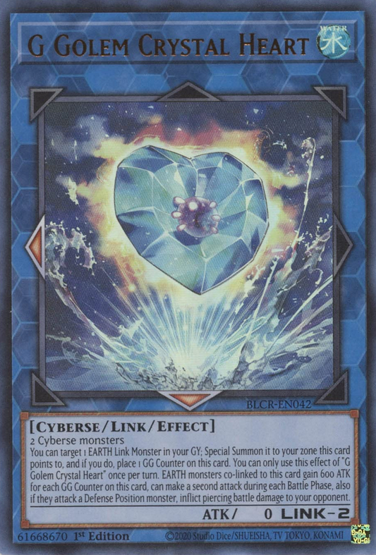 Yu-Gi-Oh! TCG G Golem Crystal Heart BLCR-EN042 (1st Edition)