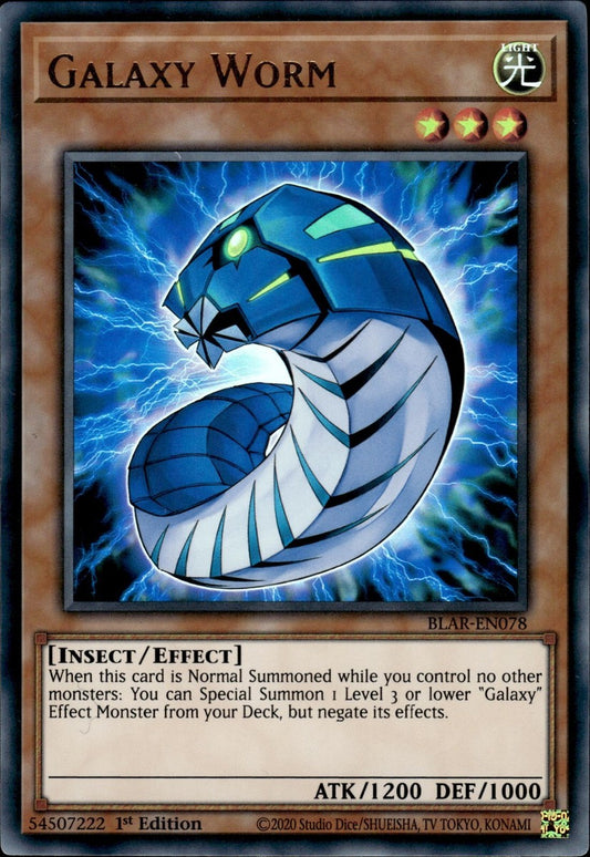 Yu-Gi-Oh! TCG Galaxy Worm BLAR-EN078 (1st Edition)