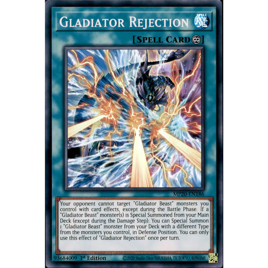 Yu-Gi-Oh! TCG Gladiator Rejection MP20-EN186 (1st Edition)
