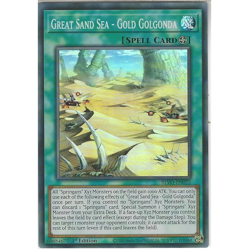 Yu-Gi-Oh! TCG Great Sand Sea - Gold Golgonda BLVO-EN055 (1st Edition)
