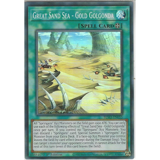 Yu-Gi-Oh! TCG Great Sand Sea - Gold Golgonda BLVO-EN055 (1st Edition)
