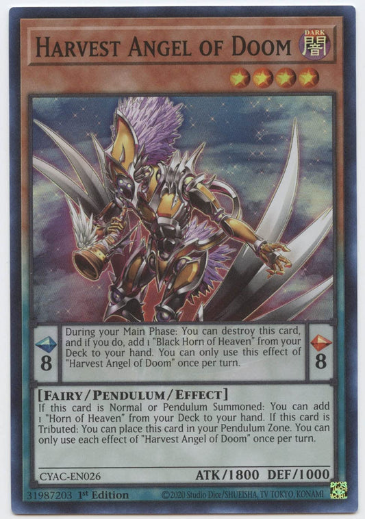 Yu-Gi-Oh! TCG Harvest Angel of Doom CYAC-EN026 (1st Edition)