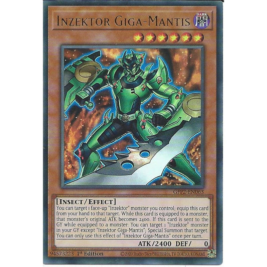 Yu-Gi-Oh! TCG Inzektor Giga-Mantis GFP2-EN063 (1st Edition)