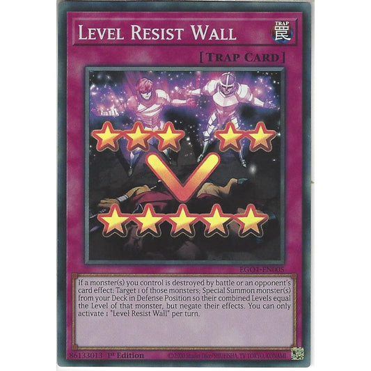 Yu-Gi-Oh! TCG Level Resist Wall EGO1-EN005 (1st Edition)