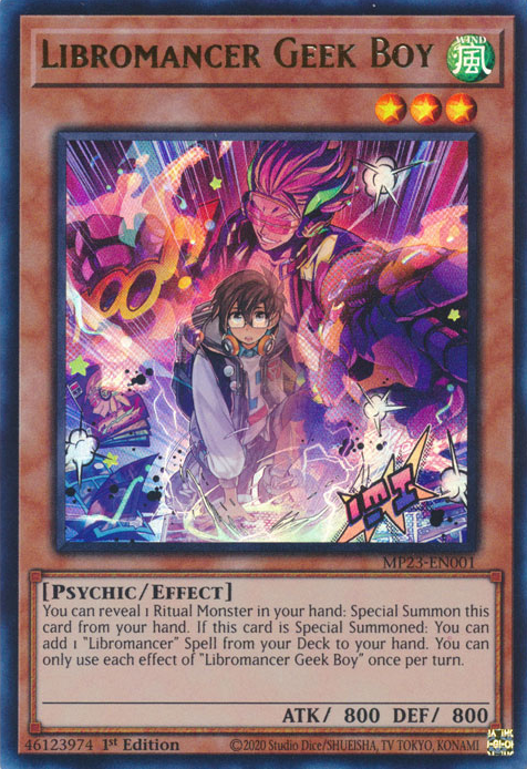 Yu-Gi-Oh! TCG Libromancer Geek Boy MP23-EN001 (1st Edition)