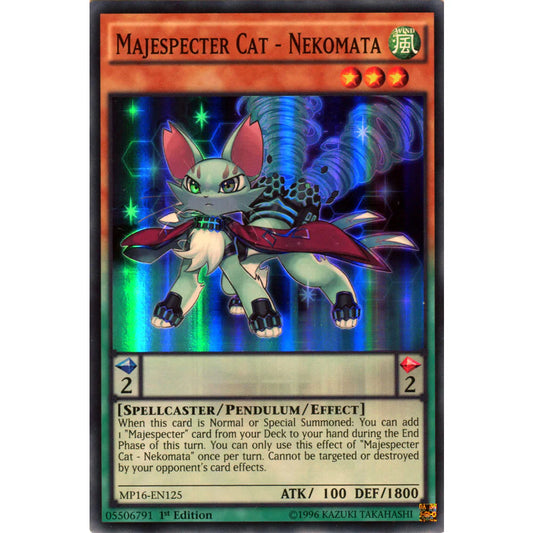 Yu-Gi-Oh! TCG Majespecter Cat - Nekomata MP16-EN125 (1st Edition)