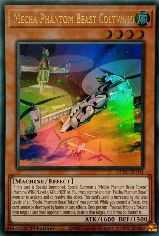 Yu-Gi-Oh! TCG Mecha Phantom Beast Coltwing GFP2-EN103 (1st Edition)