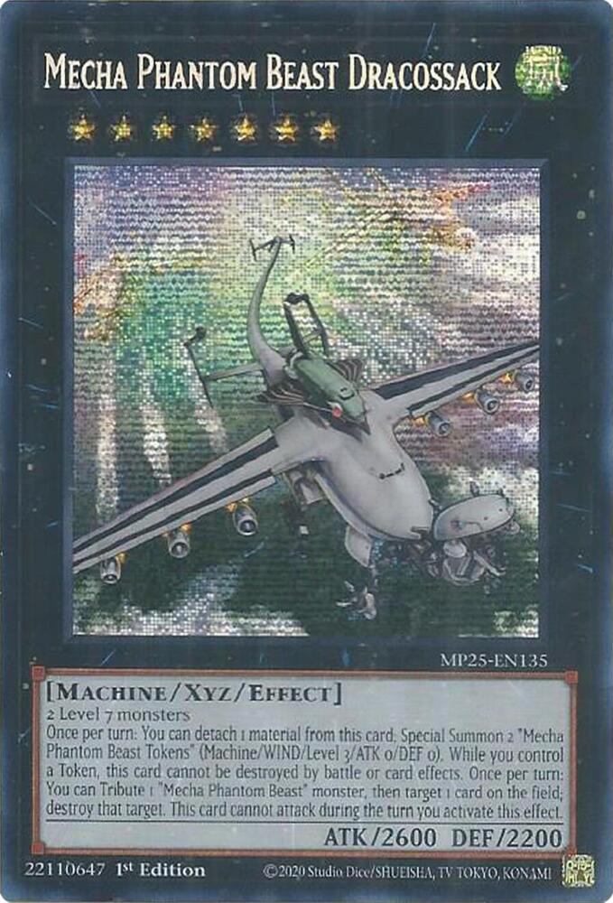 Yu-Gi-Oh! TCG Mecha Phantom Beast Dracossack MP25-EN135 (1st Edition)