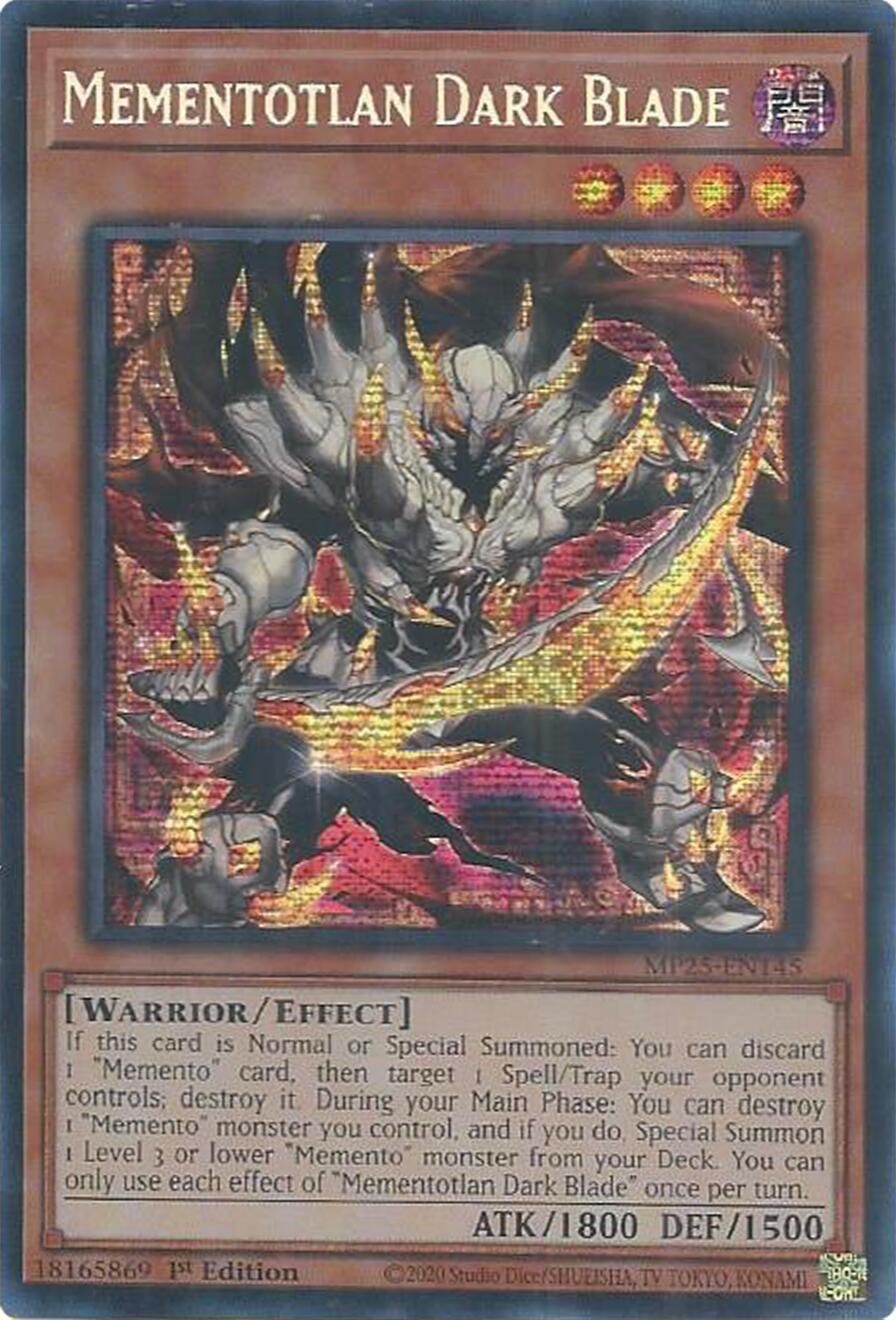 Yu-Gi-Oh! TCG Mementotlan Dark Blade MP25-EN145 (1st Edition)