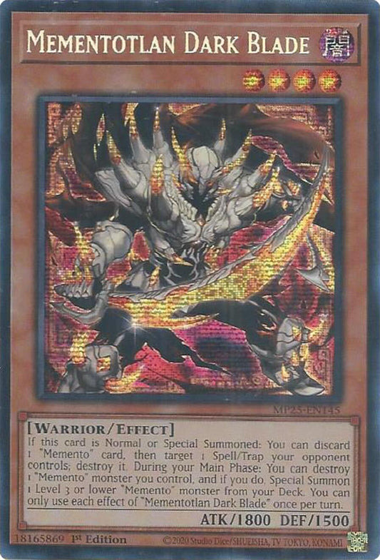 Yu-Gi-Oh! TCG Mementotlan Dark Blade MP25-EN145 (1st Edition)