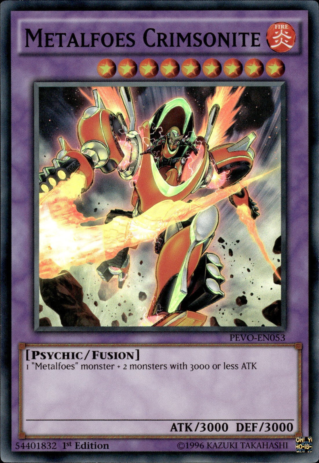 Yu-Gi-Oh! TCG Metalfoes Crimsonite PEVO-EN053 (1st Edition)