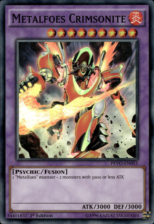 Yu-Gi-Oh! TCG Metalfoes Crimsonite PEVO-EN053 (1st Edition)