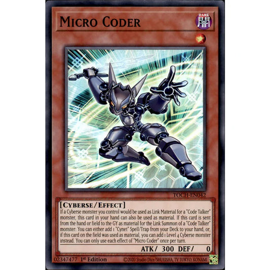 Yu-Gi-Oh! TCG Micro Coder TOCH-EN042 (1st Edition)