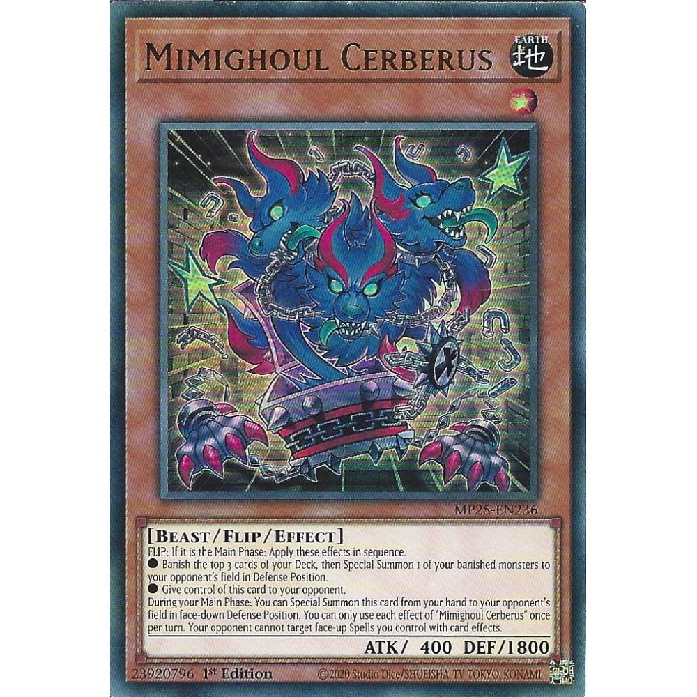 Yu-Gi-Oh! TCG Mimighoul Cereberus MP25-EN236 (1st Edition)