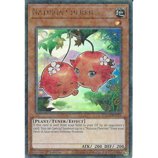 Yu-Gi-Oh! TCG Naturia Cherries HAC1-EN116 (1st Edition)