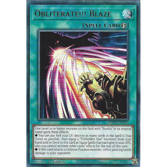 Yu-Gi-Oh! TCG Obliterate!!! Blaze MP25-EN255 (1st Edition)