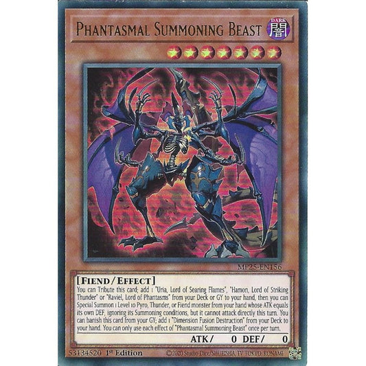 Yu-Gi-Oh! TCG Phantasmal Summoning Beast MP25-EN156 (1st Edition)