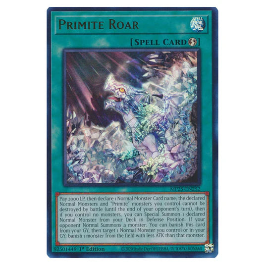 Yu-Gi-Oh! TCG Primite Roar MP25-EN252 (1st Edition)