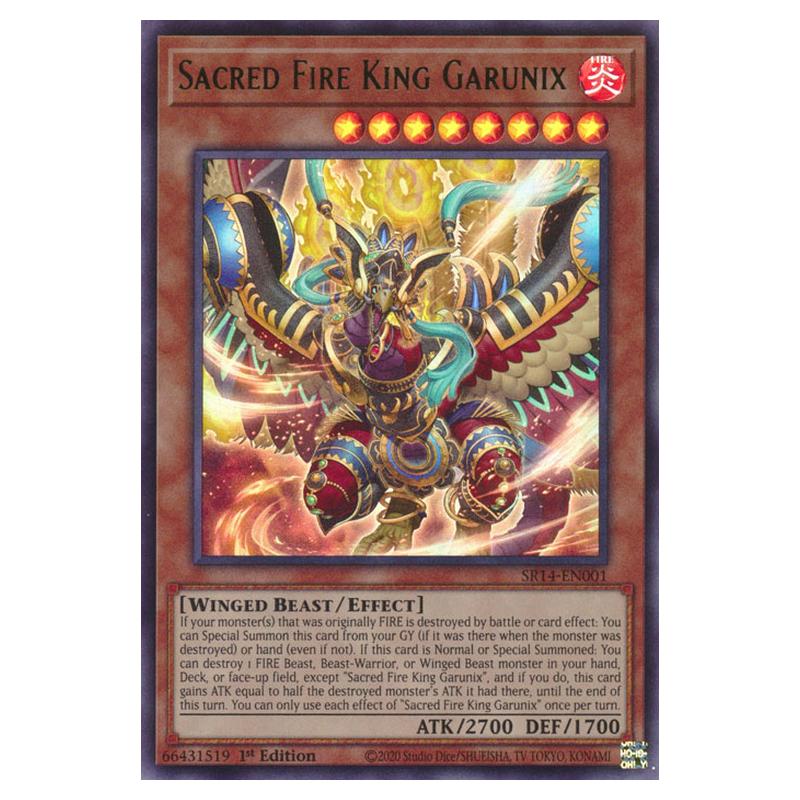 Yu-Gi-Oh! TCG Sacred Fire King Garunix SR14-EN001 (Unlimited Edition)