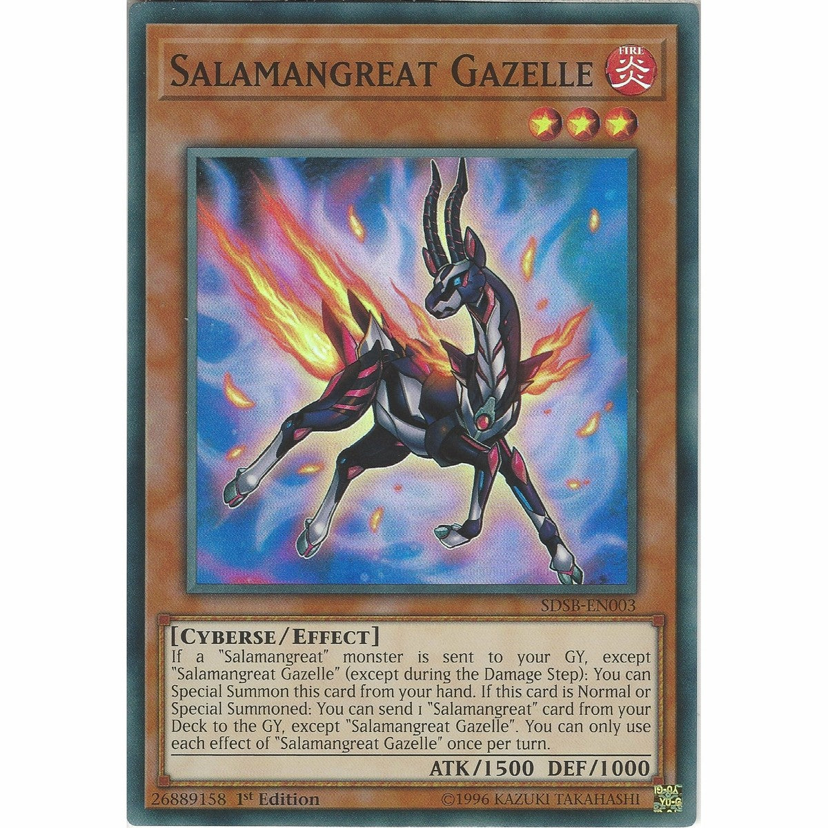 Yu-Gi-Oh! TCG Salamangreat Gazelle SDSB-EN003 (1st Edition)