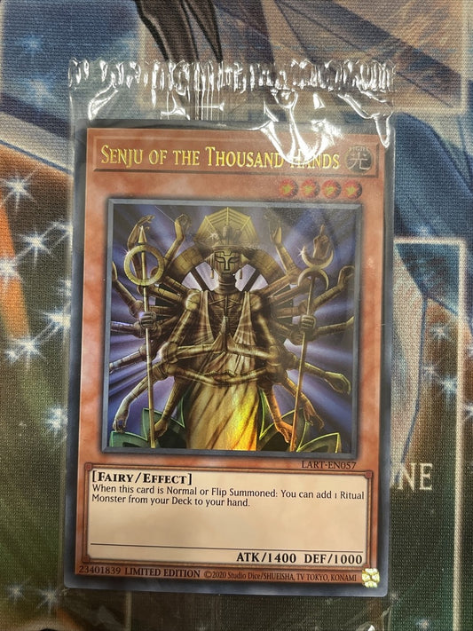 Yu-Gi-Oh! TCG Senju of the Thousand Hands LART-EN057 (Lost Art Promo, Sealed)